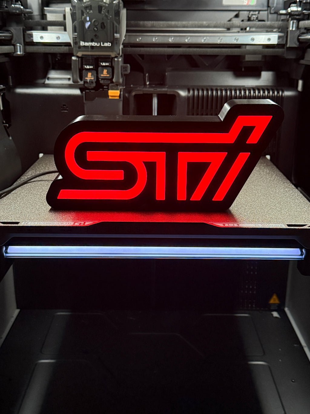 Subaru STI Logo LED Light Box – USB Powered Garage & Desk Display